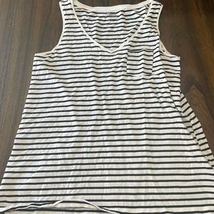 White and black stripped tank top